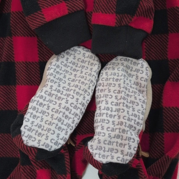 carter's 2-pack winter fleece zipper footie sleeper pajamas bundle 18 months - Picture 5 of 8